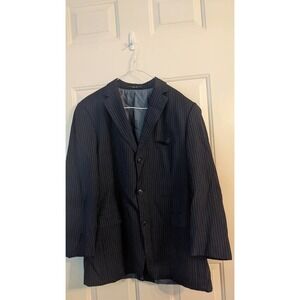 Hugo Boss Navy Blue Pinstripe Blazer, 44